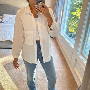 White linen dress shirt